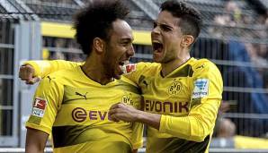 Pierre-Emerick Aubameyang und Marc Bartra spielen noch bei Borussia Dortmund.