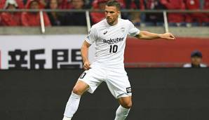 Lukas Podolski spielte mit Kobe zum Saisonstart in Japan Remis.