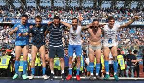 Italien: Nach nur einem Jahr in der zweiten Liga geht es für den FC Empoli zurück ins Oberhaus. Das Team schaffte den Wiederaufstieg souverän.