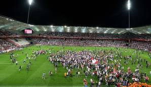 Frankreich: Stade Reims dominierte die Ligue 2 in dieser Spielzeit und lag am Ende der Saison mit 15 Punkten Vorsprung uneinholbar vorne.