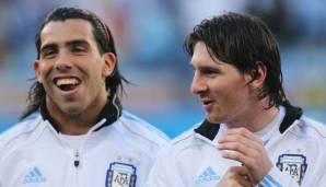 Carlos Tevez und Lionel Messi spielten gemeinsam im argentinischen Nationalteam.