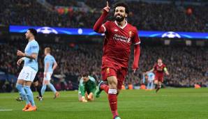Platz 6 - Mohamed Salah (FC Liverpool): 11 Torbeteiligungen (8 Tore, 3 Torvorlagen).