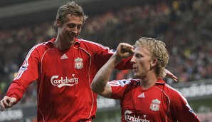Dirk Kuyt und Peter Crouch spielten gemeinsam in Liverpool