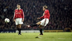 Die meisten Freistoßtore in einer Saison: 5 Stück, David Beckham (2000/01) und Laurent Robert (2001/02)