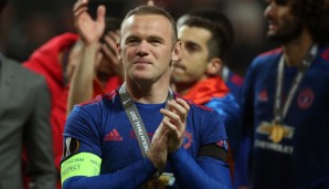 Im Finale der Europa League spielte Rooney schon probeweise in blau