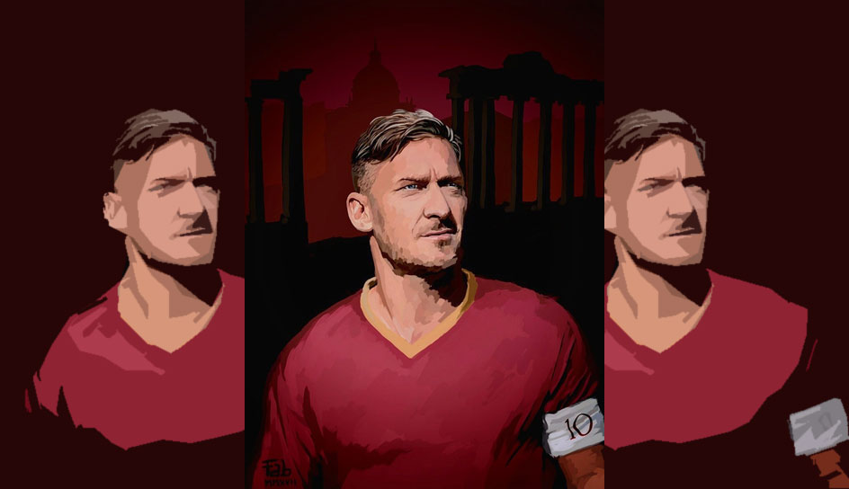 Francesco Totti. Forum Romanum. Petersdom. Rom in drei Bildern
