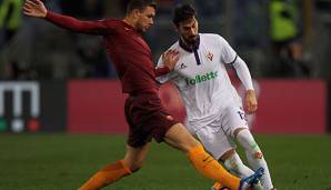 Beim letzten Aufeinandertreffen zwischen Florenz und Rom erzielte Edin Dzeko zwei Treffer