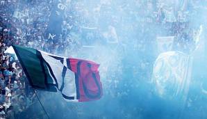 Lazio-Fans beim "Derby della Capitale" im Stadio Olimpico