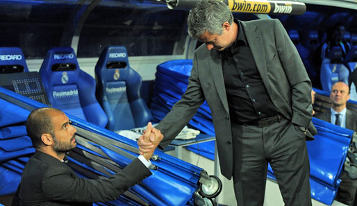 Pep Guardiola zeigt Respekt vor Real Madrids Trainer Jose Mourinho