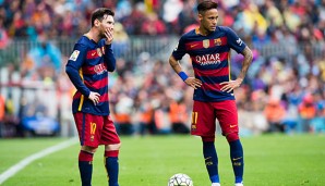 Neymar und Lionel Messi bilden zusammen mit Luis Suarez ein kongeniales Angriffstrio