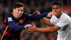 Lionel Messi im Duell mit Casemiro