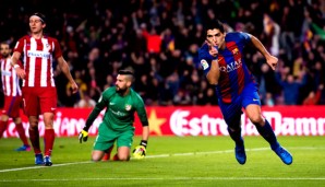 Luis Suarez schoss die Katalanen ins Endspiel - wird dort aber gesperrt fehlen!