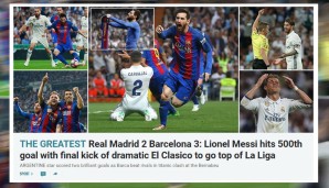 The Sun spricht das Offensichtliche aus: Lionel Messi is "the greatest"