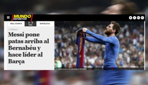In ihrer Online-Ausgabe schreibt die Mundo Deportivo, dass Messi das Bernabeu auf den Kopf gestellt habe