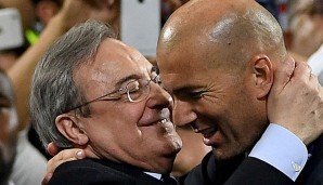 Offenbar hält Florentino Perez vieles von seinem Trainer Zinedine Zidane