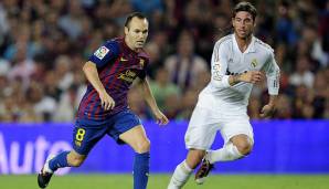 Andres Iniesta und Sergio Ramos sind aktuell die Spieler mit den meisten bestrittenen Clasicos in der Primera Division (24). Nimmt man Copa del Rey und Supercopa hinzu, schließt in dieser Liste auch noch Lionel Messi auf (alle 36)