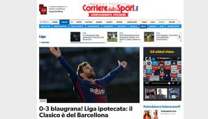 Die Liga sei für Barca reserviert, schreibt der Corriere dello Sport. Der Clasico habe einen tiefen Riss im Real-Jahr 2017 erzeugt, der bereits jetzt entscheidend sein könnte
