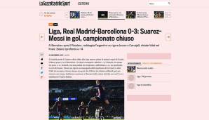 "Real Madrid sagt Tschüss zur Meisterschaft, noch bevor es die Weihnachtsgeschenke geöffnet hat", titelt die Gazzetta dello Sport. Zidane sei auf 14 Punkte Rückstand gesunken
