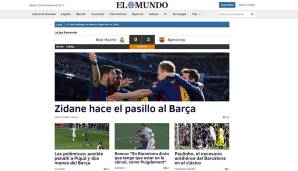 El Mundo greift ebenfalls das Thema "Spalier stehen" auf. Die Kollegen schreiben, dass Zidane für Barca Spalier stand, und zwar aufgrund seiner Hereinnahme von Kovacic in die Startelf