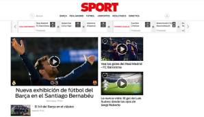 "Erneute Fußball-Vorführung von Barca im Santiago Bernabeu", schreibt die SPORT. CR7 und Benzema seien im zweiten Durchgang verschollen gewesen