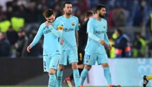 Der Frust sitzt tief: Nach dem Aus im Viertelfinale der Champions League ist die Saison für Barca und Lionel Messi nur noch fast perfekt.