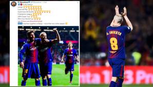 Sein 31. Titel mit Barcelona, eine unfassbare Marke, die er sich mit Leo Messi teilt. Was er dem Argentinier voraus hat: Iniesta wurde zweimal Europameister und schoss Spanien zum WM-Titel 2010!