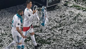 Karim Benzema (l.) hat Cristiano Ronaldo überflügelt.