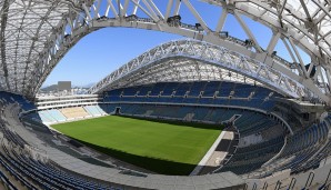 FISCHT-STADION: Die Arena in Sotschi dient als Olympia-Stadion und bietet Platz für 47.000 Zuschauer