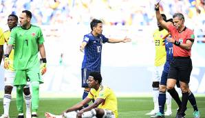 Carlos Sanchez sah bei Kolumbiens WM-Auftakt gegen Japan nach nicht einmal drei Minuten die Rote Karte.