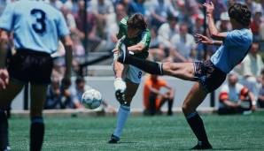 WM 1986 in Mexiko: Uruguay (1:1), Schottland (2:1), Dänemark (0:2)
