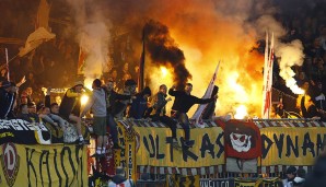 Neues Stadion - gewohntes Bild: Die Dynamo-Anhänger können es nicht lassen
