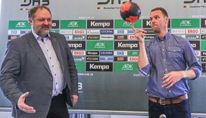 Präsident Andreas Michelmann (l.) und Bundestrainer Dagur Sigurdsson sind zwei der Säulen des DHB
