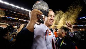 Platz 3: Peyton Manning (NFL): 539 Passing Touchdowns sind NFL-Rekord - genauso wie seine 71.940 Passing Yards. Holte insgesamt 186 Siege in der NFL. Als Belohnung gab's zwei Championship-Ringe.