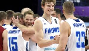 Platz 14: Finnland - Mit der Euphorie im eigenen Land überraschten die Finnen um Trainer Henrik Dettmann und NBA-Prospect Lauri Markkanen. Frankreich und Polen wurden nach OT geschlagen. Auswärts wird es nun deutlich schwerer