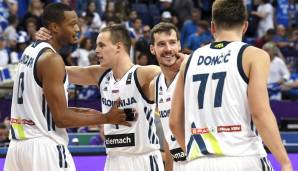 Platz 2: Slowenien - der Super-Backcourt um NBA-Star Dragic und Mega-Talent Doncic rockte die Gruppe A ohne eine einzige Niederlage!