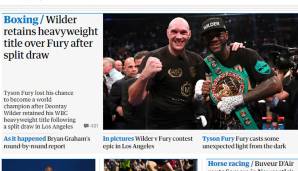 Ganz nüchtern geht der "Guardian" zu Werke: "Wilder bleibt nach dem Unentschieden Weltmeister."