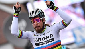 Peter Sagan feiert seinen zweiten Etappensieg bei Tirreno-Adriatico gefeiert