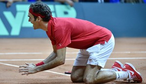 Roger Federer holt den entscheidenden Punkt für die Schweiz
