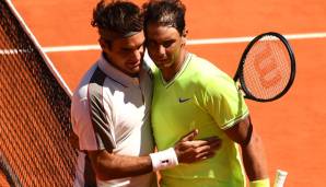 Rafael Nadal (r.) feierte im 39. Duell mit Roger Federer seinen 24. Sieg.