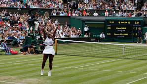 Serena Williams brüllte nach ihrem Sieg gegen Alison Riske - die Erleichterung war ihr anzumerken.
