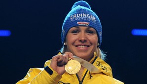 Magdalena Neuner gewann selbst zwölf Mal Gold bei Weltmeisterschaften