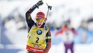 Laura Dahlmeier hat den Sprint in Pyeongchang gewonnen