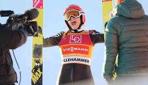 Katharina Althaus gewann in Lillehammer auf der großen Olympiaschanze
