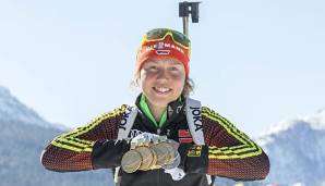 Laura Dahlmeier konnte fünf Gold- und eine Silbermedaille bei der WM in Hochfilzen gewinnen.