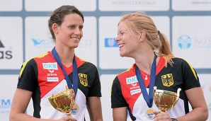 Lena Schöneborn und Annika Schleu konnten sich im Gegensatz zur Männerstaffel freuen
