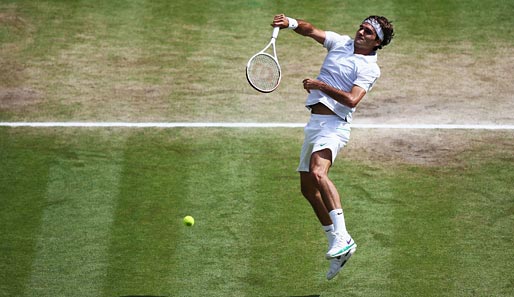 In Wimbledon startet das olympische Tennisturnier: Roger Federer in Action!