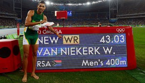 Wayde van Niekerk konnte sich nicht nur Gold, sondern auch den Weltrekord sichern