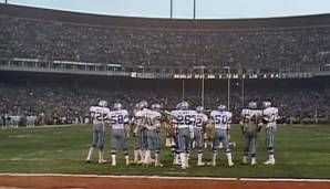 Championship Game, 1982 - San Francisco 49ers vs. Dallas Cowboys 28:27: Die damals ultra-dominanten Cowboys, America's Team, gegen die gerade aufstrebenden 49ers um Joe Montana. 58 Sekunden vor dem Ende führt Dallas mit 27:21.