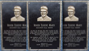 Platz 7: ROGER MARIS (Yankees) - 61 HR (1961): 1961 durchbrach Roger Maris als erster Spieler überhaupt die 60er-Marke. Dies ist bis heute der AL-Rekord - und wegen der Steroid-Ära für viele der "wahre MLB-Rekord"