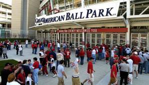 Great American Ball Park (American Financial Group) - Cincinnati Reds - 75 Millionen Dollar - Laufzeit: 30 Jahre (2003-2033) - 2,5 Millionen Dollar pro Jahr